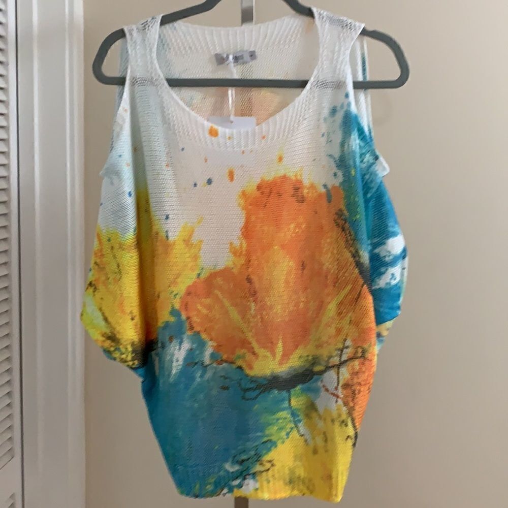 LUISA Ricci Cold Shoulder Top